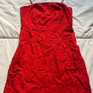 Urban Outfitters Red Spaghetti Strap Slip Dress